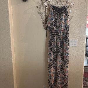 Enfocus Studio Floral Halter Dress with Black and Pink